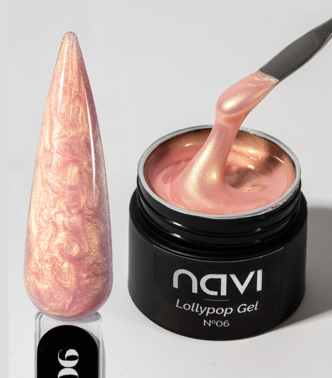 Жемчужный гель с эффектом втирки Lollypop Gel 06
